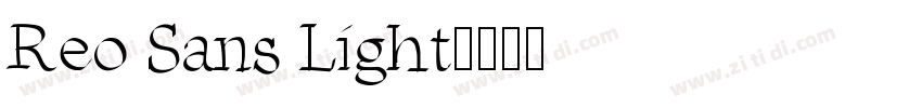 Reo Sans Light字体转换